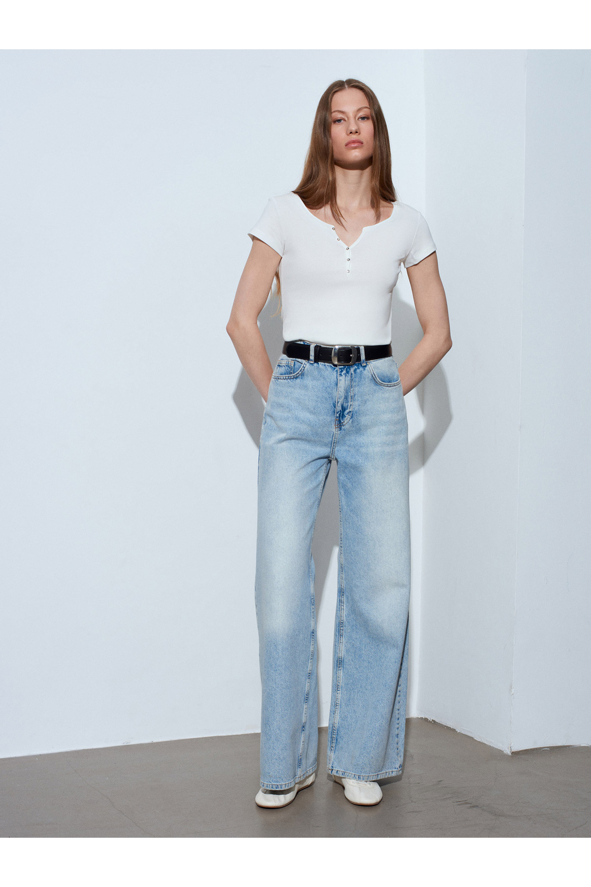 32688 %100 Pamuk Basic T-Shirt