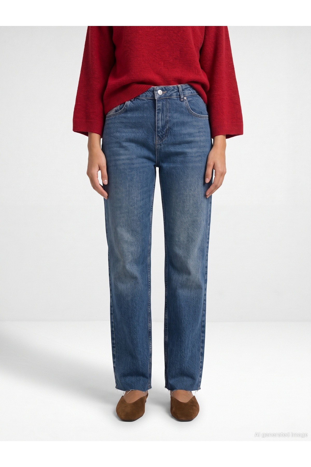 72378 %100 Pamuk Wide Leg Jean